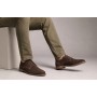 Pantofi barbati casual din piele naturala intoarsa maro GKR103MVEL